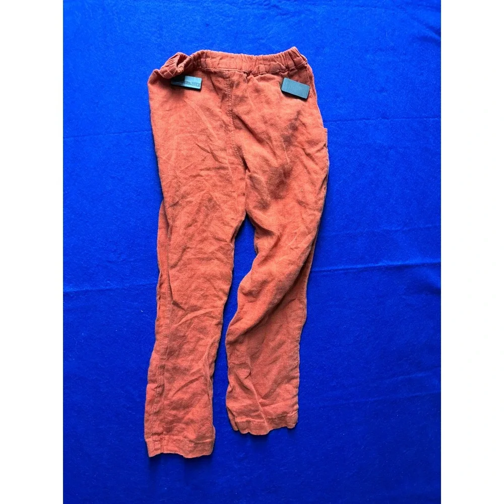 Lagenlook Kids You Can't Buy This Linen‎ Tapered Pants S Burnt Orange